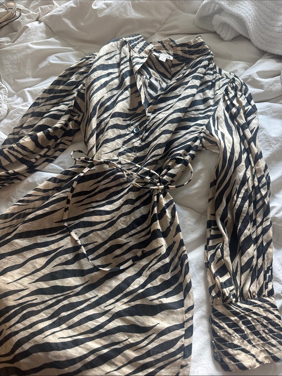 Banana Republic Dresses & Skirts - Banana Republic Zebra Print Button-Front Shirt Dress